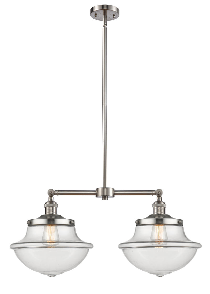 Innovations 209-SN-G542 Two Light Island Pendant, Brushed Satin Nickel