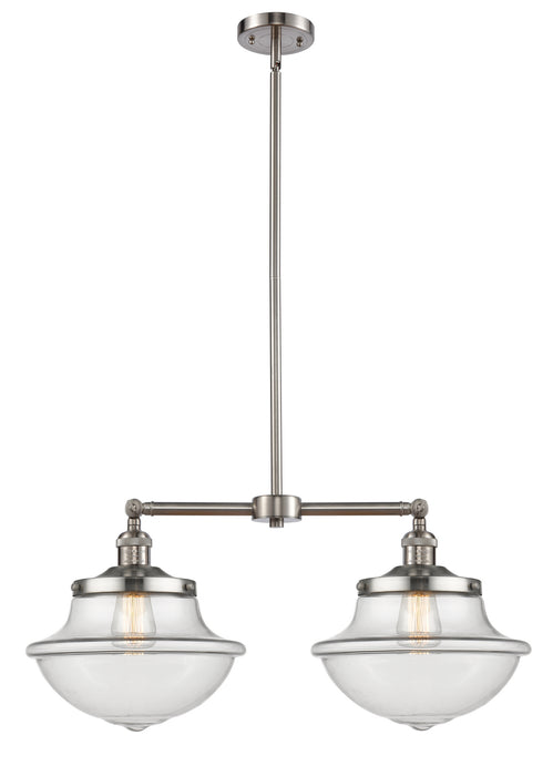 Innovations 209-SN-G542 Two Light Island Pendant, Brushed Satin Nickel