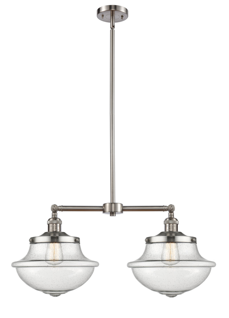Innovations 209-SN-G544 Two Light Island Pendant, Brushed Satin Nickel