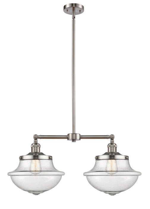 Innovations 209-SN-G544 Two Light Island Pendant, Brushed Satin Nickel