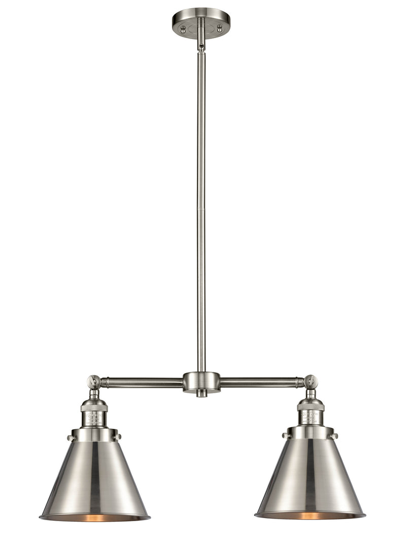 Innovations 209-SN-M13-SN Two Light Island Pendant, Brushed Satin Nickel