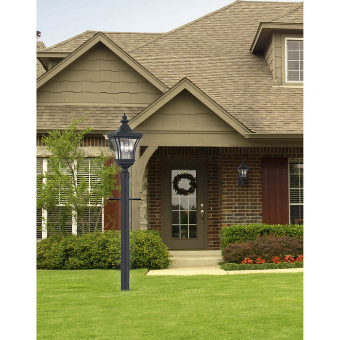 Quoizel DE9256IB Three Light Outdoor Post Lantern, Imperial Bronze