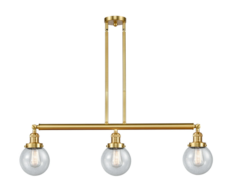 Innovations 213-SG-G204-6 Three Light Island Pendant, Satin Gold