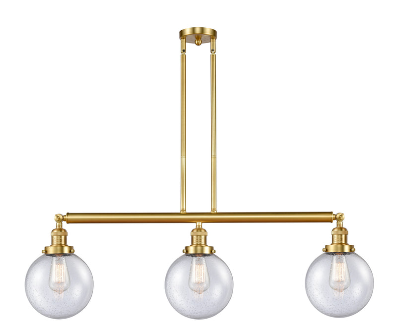 Innovations 213-SG-G204-8 Three Light Island Pendant, Satin Gold