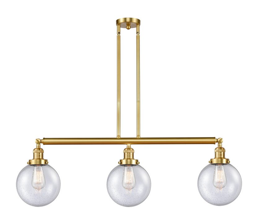 Innovations 213-SG-G204-8 Three Light Island Pendant, Satin Gold