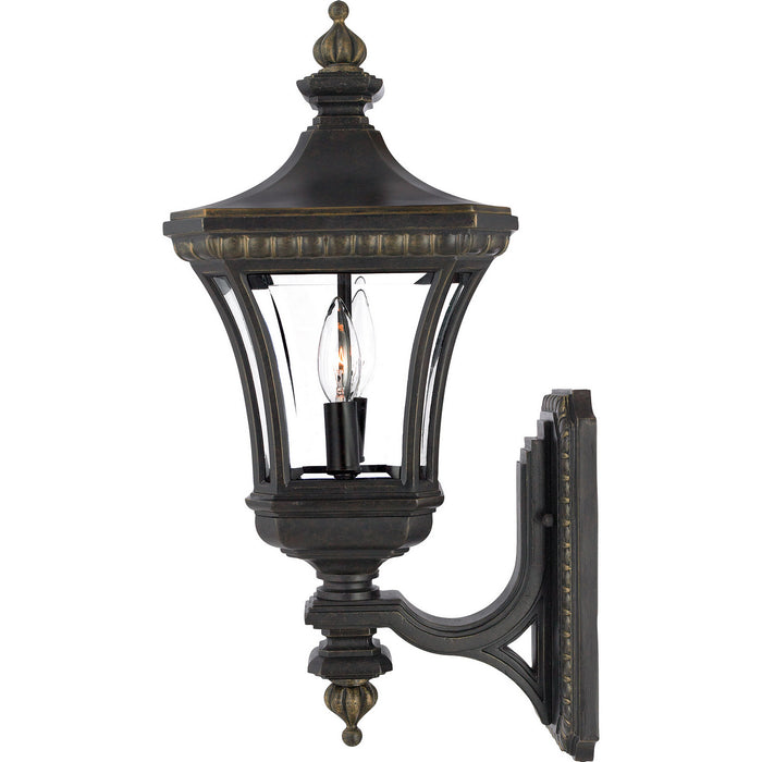 Quoizel DE8959IB Two Light Outdoor Wall Lantern, Imperial Bronze