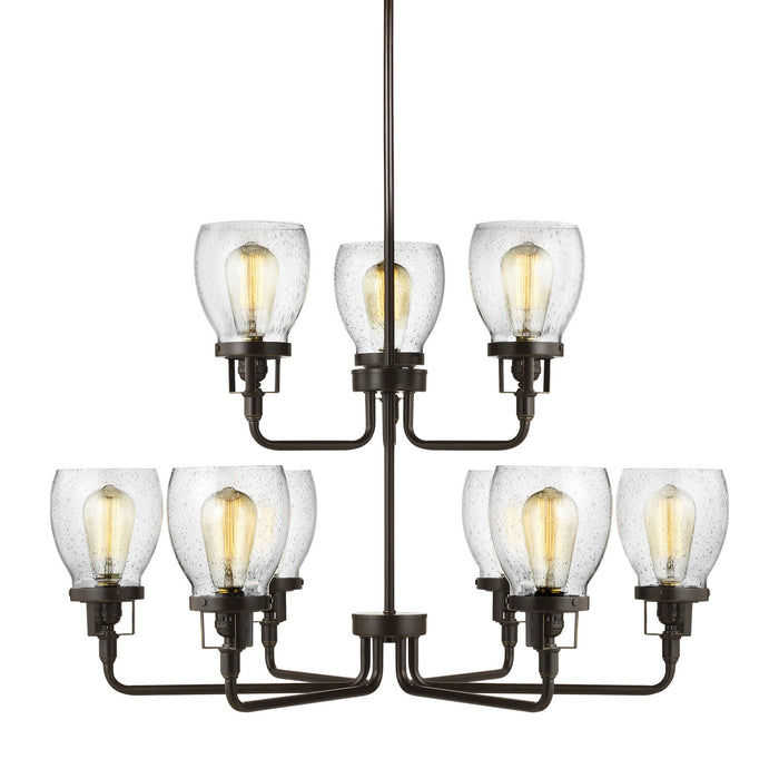 Generation Lighting 3214509-710 Nine Light Chandelier, Bronze