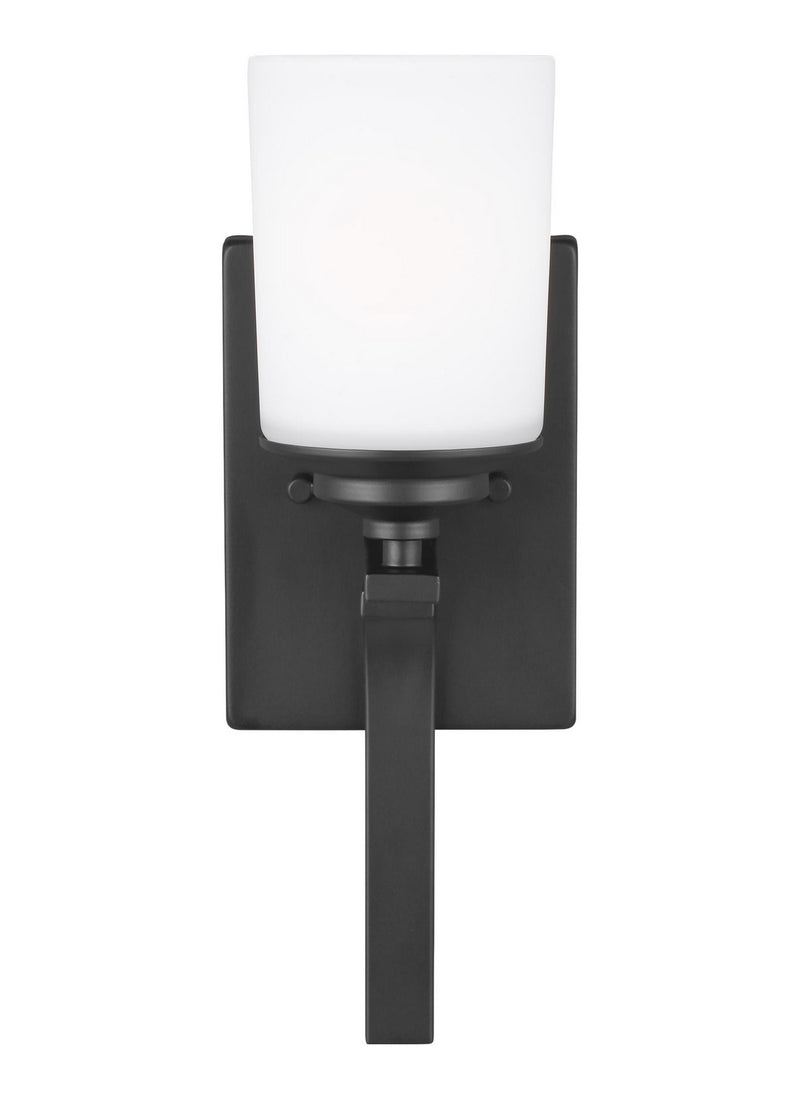 Generation Lighting 4130701EN3-112 One Light Wall / Bath Sconce, Midnight Black