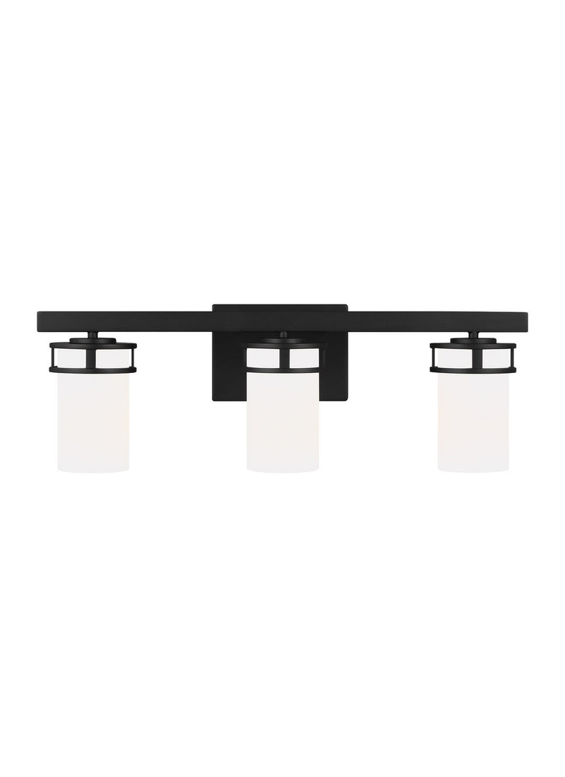 Generation Lighting 4421603EN3-112 Three Light Wall / Bath, Midnight Black