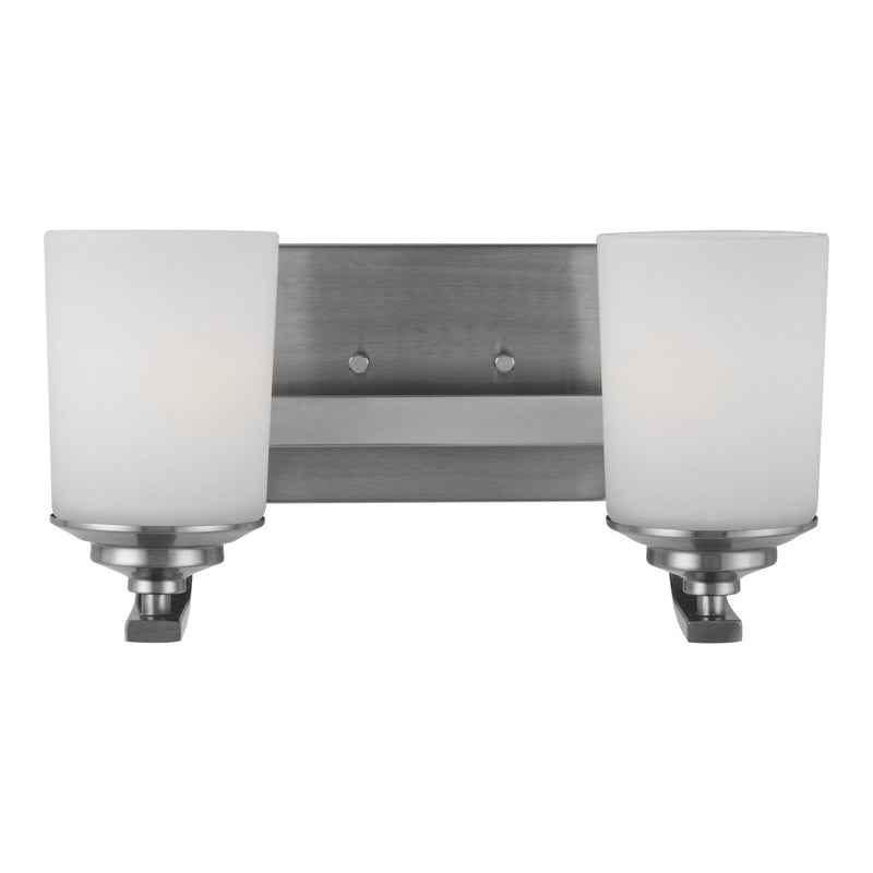 Generation Lighting 4430702-962 Two Light Wall / Bath, Brushed Nickel
