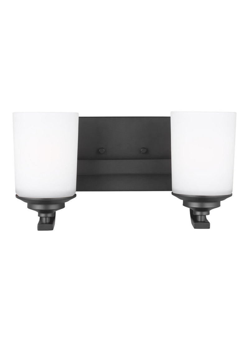 Generation Lighting 4430702EN3-112 Two Light Wall / Bath, Midnight Black