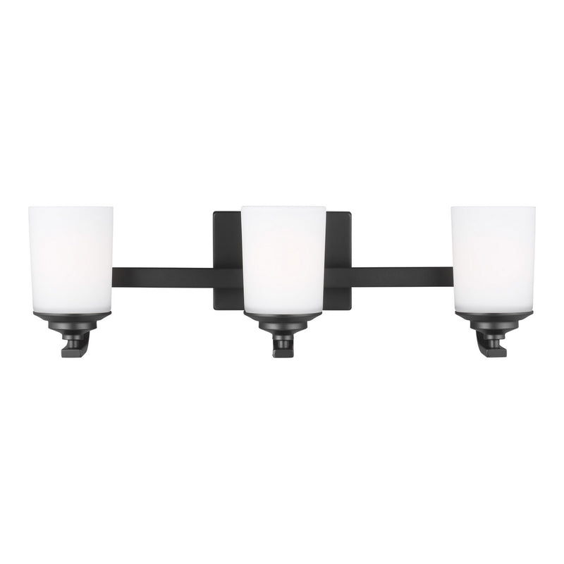 Generation Lighting 4430703-112 Three Light Wall / Bath, Midnight Black