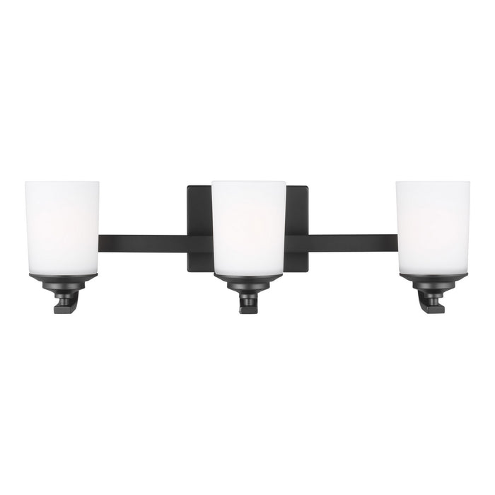 Generation Lighting 4430703-112 Three Light Wall / Bath, Midnight Black