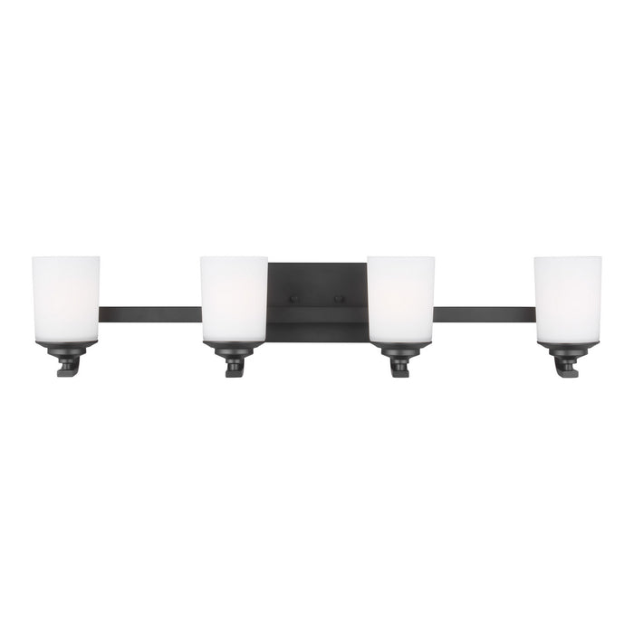 Generation Lighting 4430704-112 Four Light Wall / Bath, Midnight Black