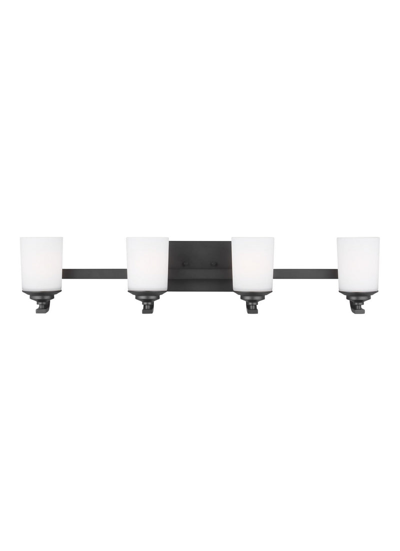 Generation Lighting 4430704EN3-112 Four Light Wall / Bath, Midnight Black