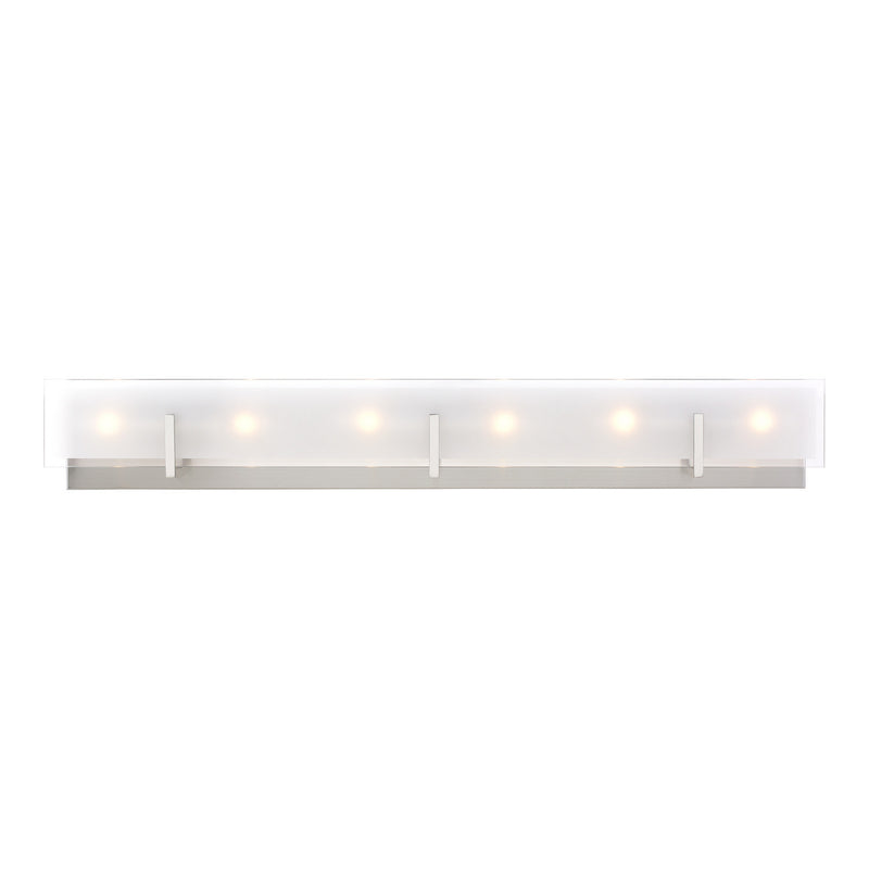 Visual Comfort Studio 4430806EN-962 Six Light Wall / Bath, Brushed Nickel