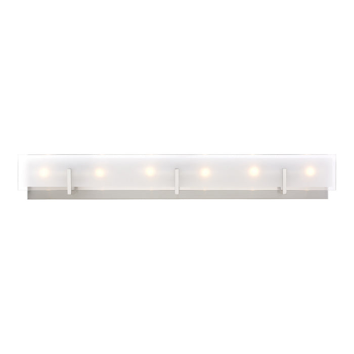 Visual Comfort Studio 4430806EN-962 Six Light Wall / Bath, Brushed Nickel