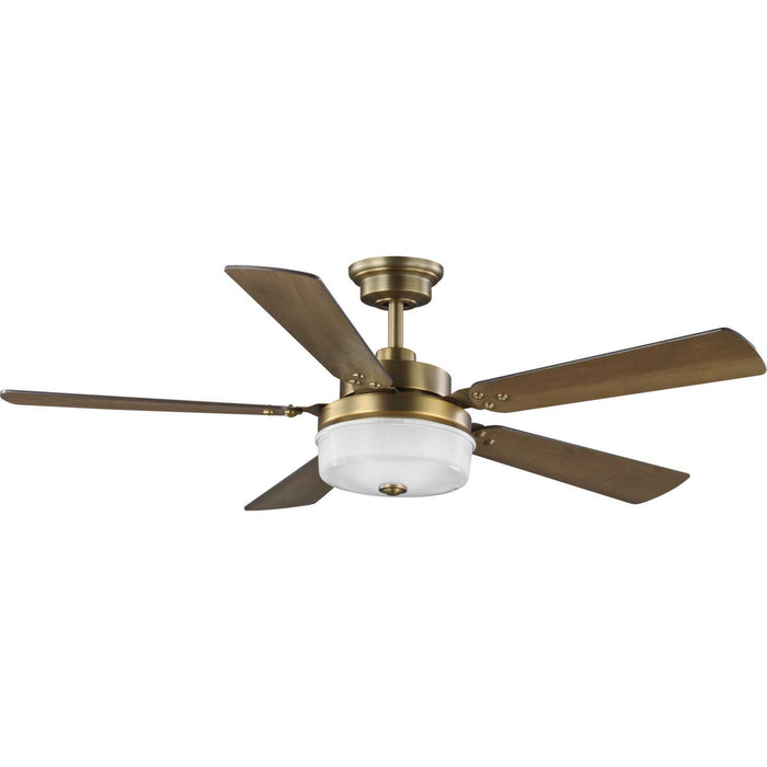 Progress Lighting P2578-16330K 52" Ceiling Fan, Vintage Brass