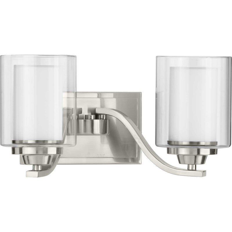 Progress Lighting P300121-009 Two Light Bath, Brushed Nickel