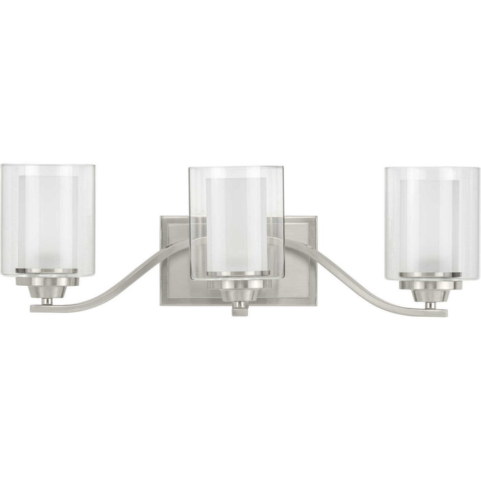 Progress Lighting P300122-009 Three Light Bath, Brushed Nickel