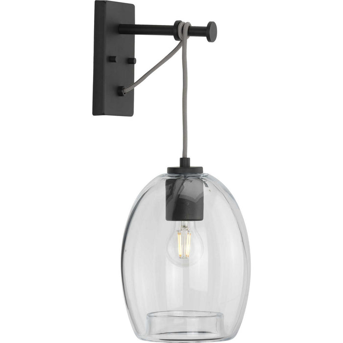 Progress Lighting P300215-143 One Light Wall Bracket, Graphite