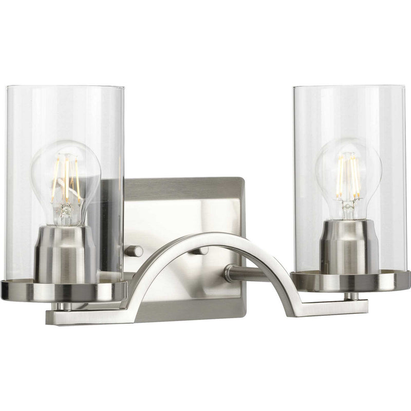 Progress Lighting P300257-009 Two Light Bath, Brushed Nickel