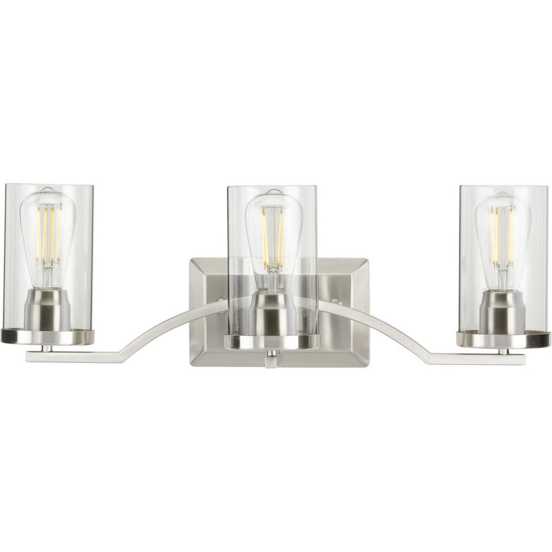 Progress Lighting P300258-009 Three Light Bath, Brushed Nickel