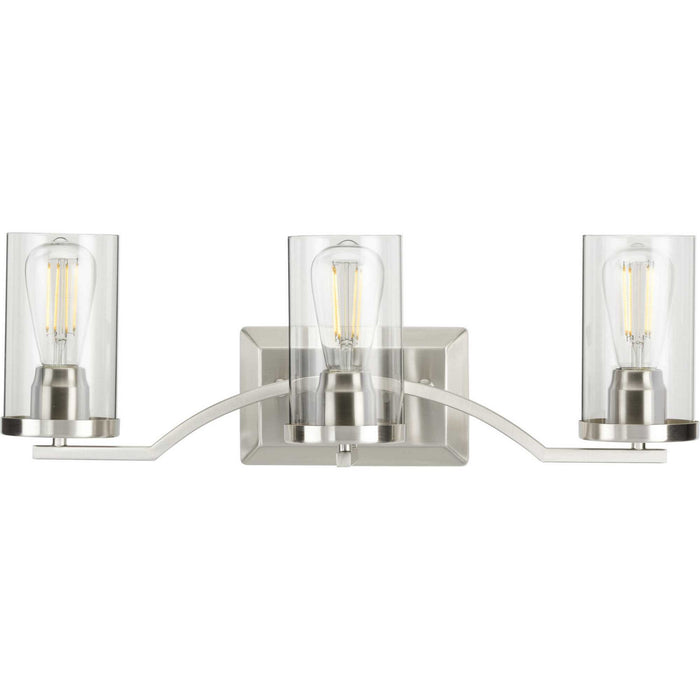 Progress Lighting P300258-009 Three Light Bath, Brushed Nickel