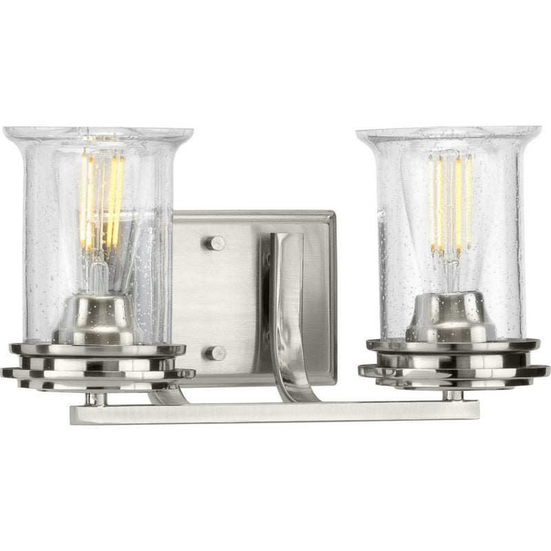 Progress Lighting P300273-009 Two Light Bath, Brushed Nickel