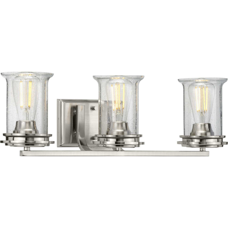 Progress Lighting P300274-009 Three Light Bath, Brushed Nickel