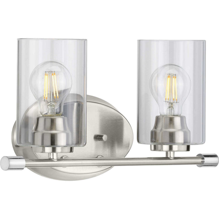 Progress Lighting P300277-009 Two Light Bath, Brushed Nickel