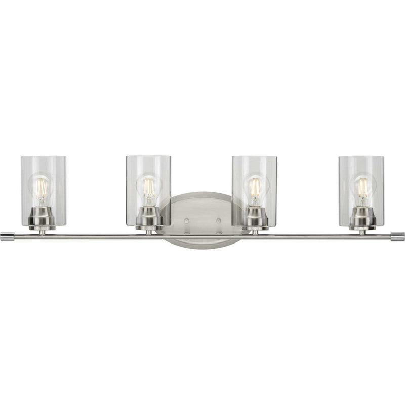 Progress Lighting P300279-009 Four Light Bath, Brushed Nickel