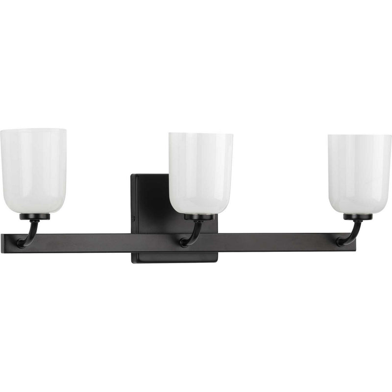 Progress Lighting P300282-031 Three Light Bath, Matte Black