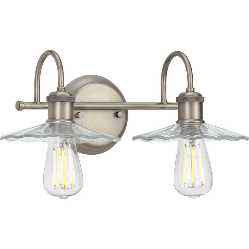 Progress Lighting P300287-081 Two Light Bath, Antique Nickel