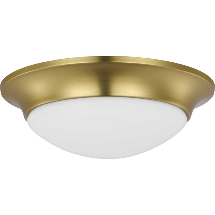 Progress Lighting P350146-012 One Light Flush Mount, Satin Brass