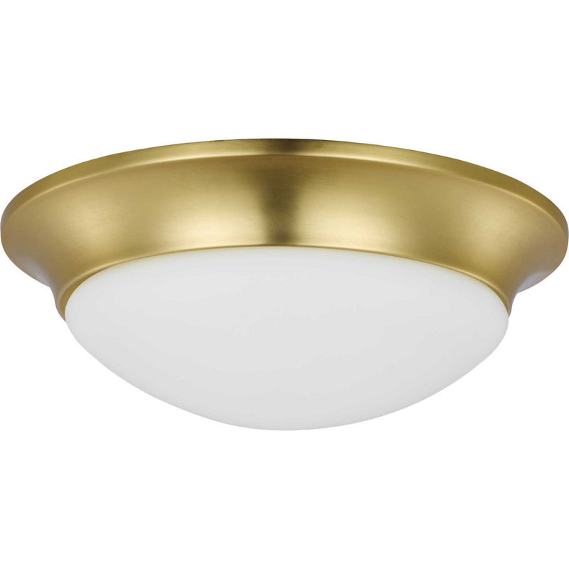 Progress Lighting P350147-012 Two Light Flush Mount, Satin Brass
