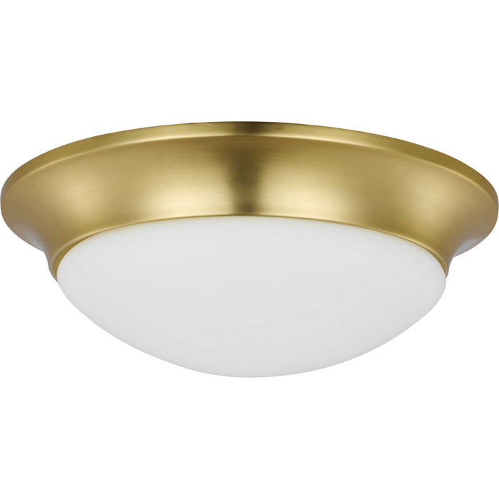 Progress Lighting P350147-012 Two Light Flush Mount, Satin Brass