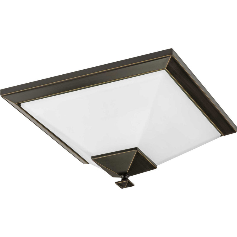 Progress Lighting P3852-20 Two Light Flush Mount, Antique Bronze