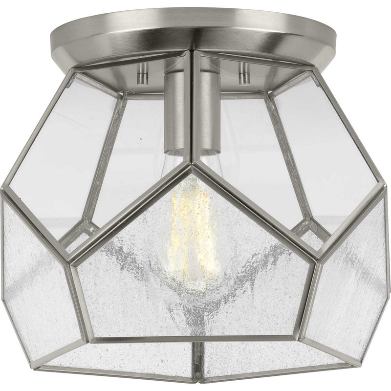Progress Lighting P3868-09 One Light Flush Mount, Brushed Nickel