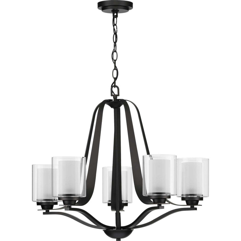 Progress Lighting P400095-143 Five Light Chandelier, Graphite