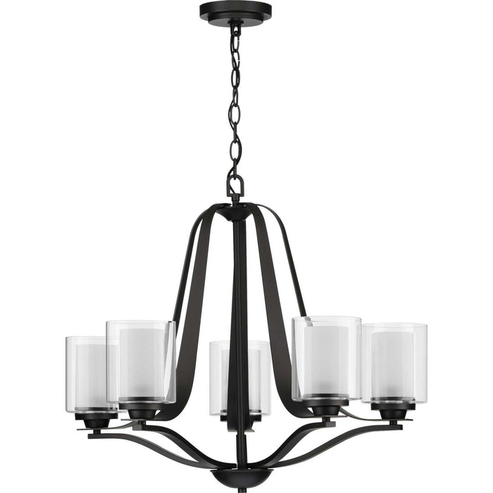 Progress Lighting P400095-143 Five Light Chandelier, Graphite