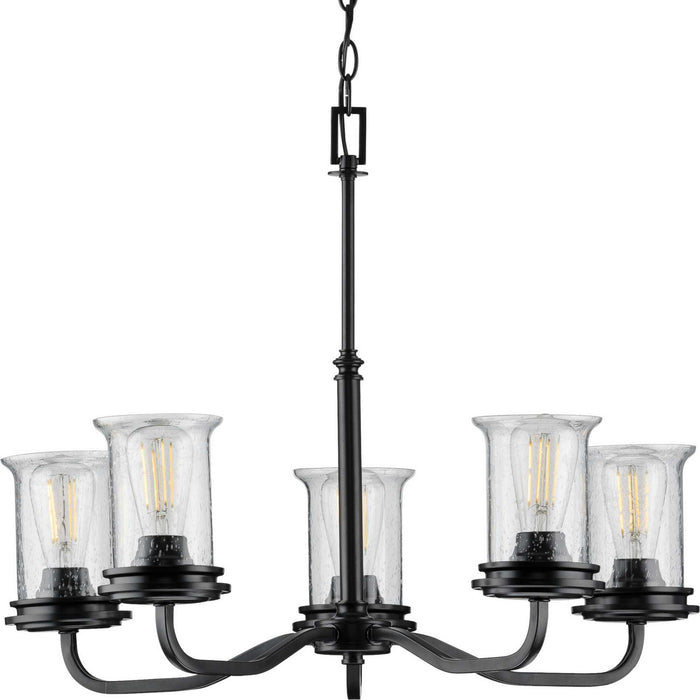 Progress Lighting P400206-031 Five Light Chandelier, Black