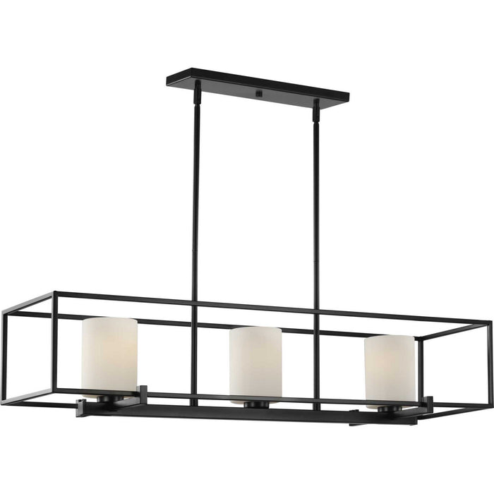 Progress Lighting P400225-031 Three Light Island Chandelier, Black