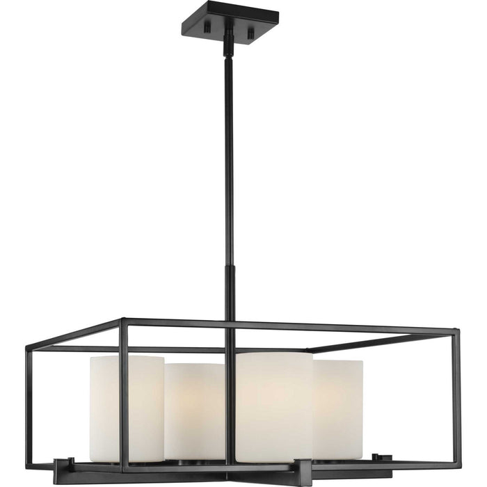 Progress Lighting P400226-031 Four Light Chandelier, Black
