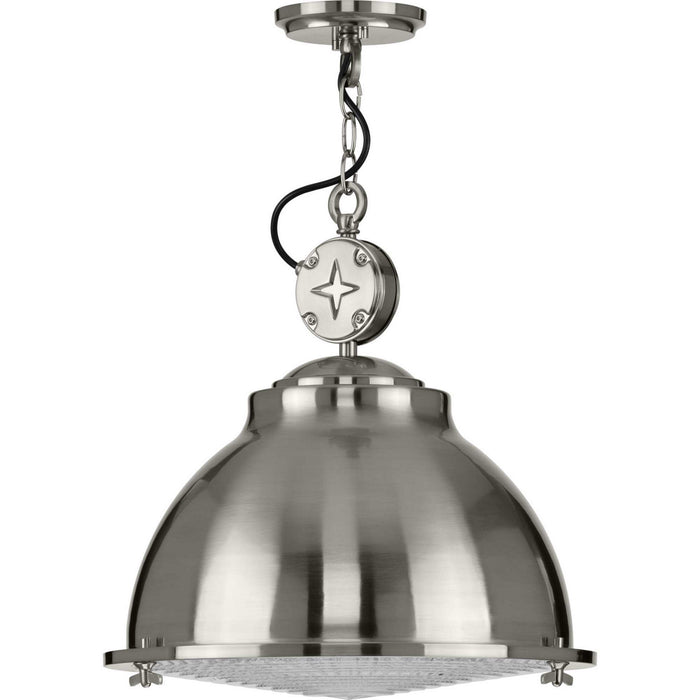 Progress Lighting P500212-009 One Light Pendant, Brushed Nickel