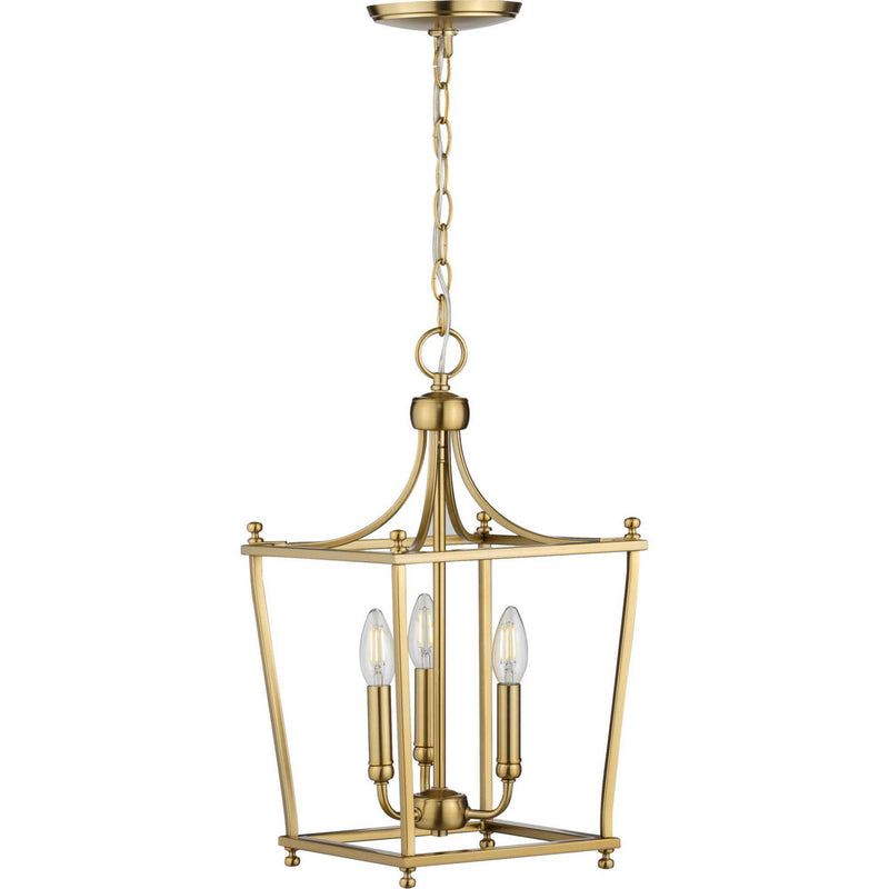 Progress Lighting P500213-109 Three Light Foyer Pendant, Brushed Bronze