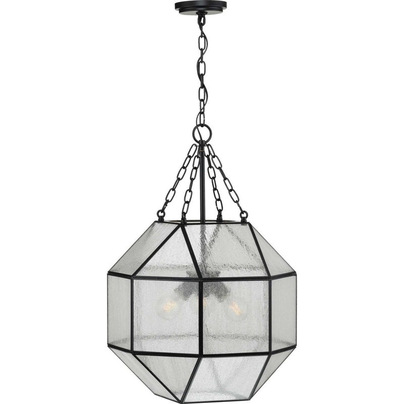 Progress Lighting P500222-031 Three Light Pendant, Matte Black