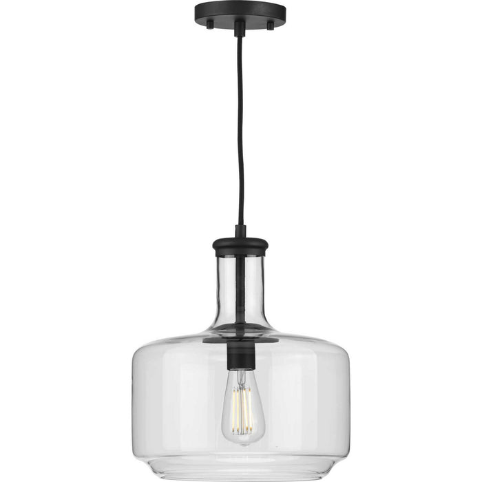 Progress Lighting P500231-031 One Light Pendant, Black