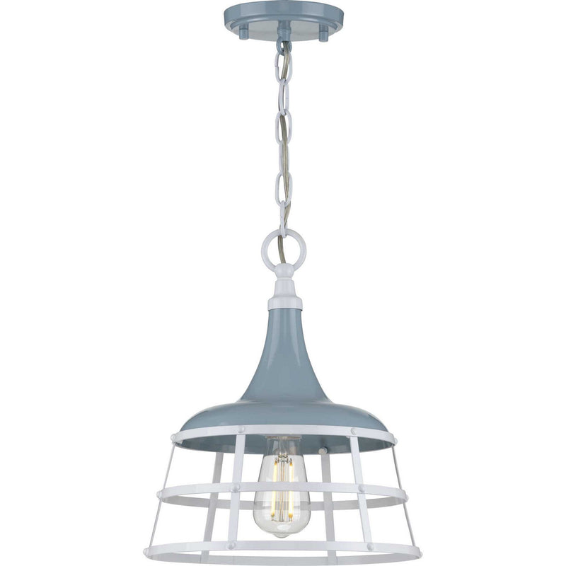 Progress Lighting P500236-164 One Light Pendant, Coastal Blue