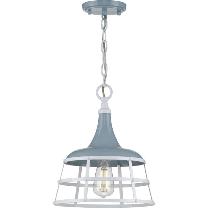 Progress Lighting P500236-164 One Light Pendant, Coastal Blue